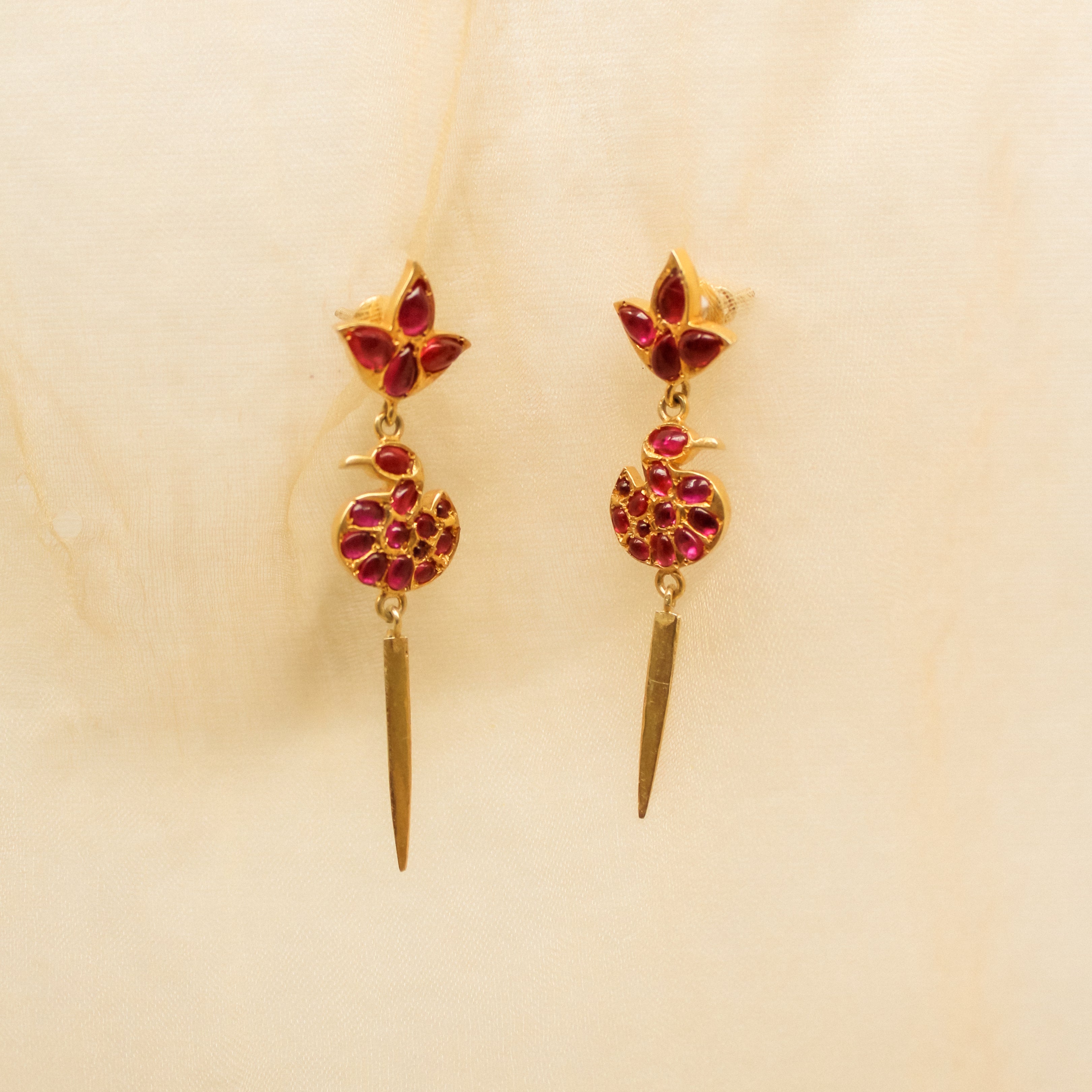 Lotus Wisdom Abundance Swan Warrior Earring