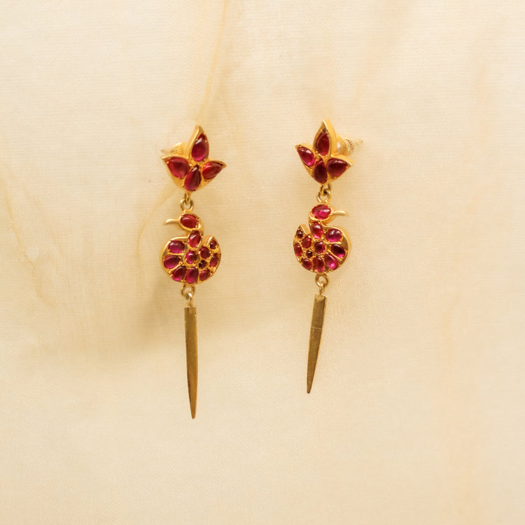 Lotus Wisdom Abundance Swan Warrior Earring