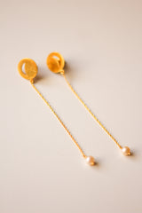Marama (Moon) Chandelier Earrings (Gold-Plated)