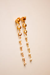 Phases of the Moon Pearl Earrings (Gold-Plated)