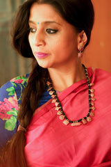 Kamakshi Long Necklace With All Temple Motifs In Harmony (Gold-plated)