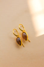 Load image into Gallery viewer, Gemstone Dew Greek Brass Earrings
