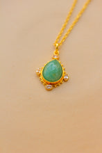Load image into Gallery viewer, Gemstone Drop Brass Necklace

