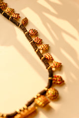 Kamakshi Long Necklace With All Temple Motifs In Harmony (Gold-plated)