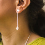 Dot Pendulum Danglers- Silver