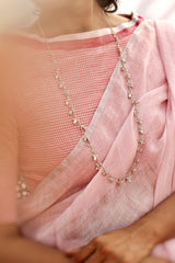 Jasmine Long Garland Necklace (Silver)