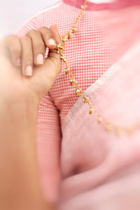 Jasmine Long Garland Necklace (Gold)