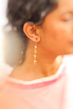 Load image into Gallery viewer, Jasmine &amp; Pearl Hook Earrings (Gold)
