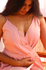 Kamadeva's Blooming Arrow Arch Necklace - Gold