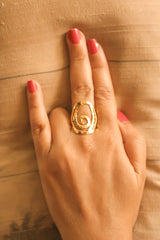Beaten Spiral Ring (Gold-Plated)