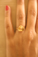 Load image into Gallery viewer, Triangle Ring With Gemstone (Gold-Plated)
