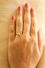 Load image into Gallery viewer, Crescent Moon Ring (Gold-Plated)
