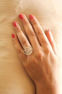 Filigree Lotus Ring (Silver)