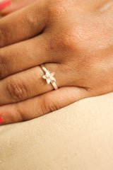 Blooming Lotus Mini Ring (Silver)