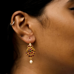 Meenakshi Goddess Hoop Earring