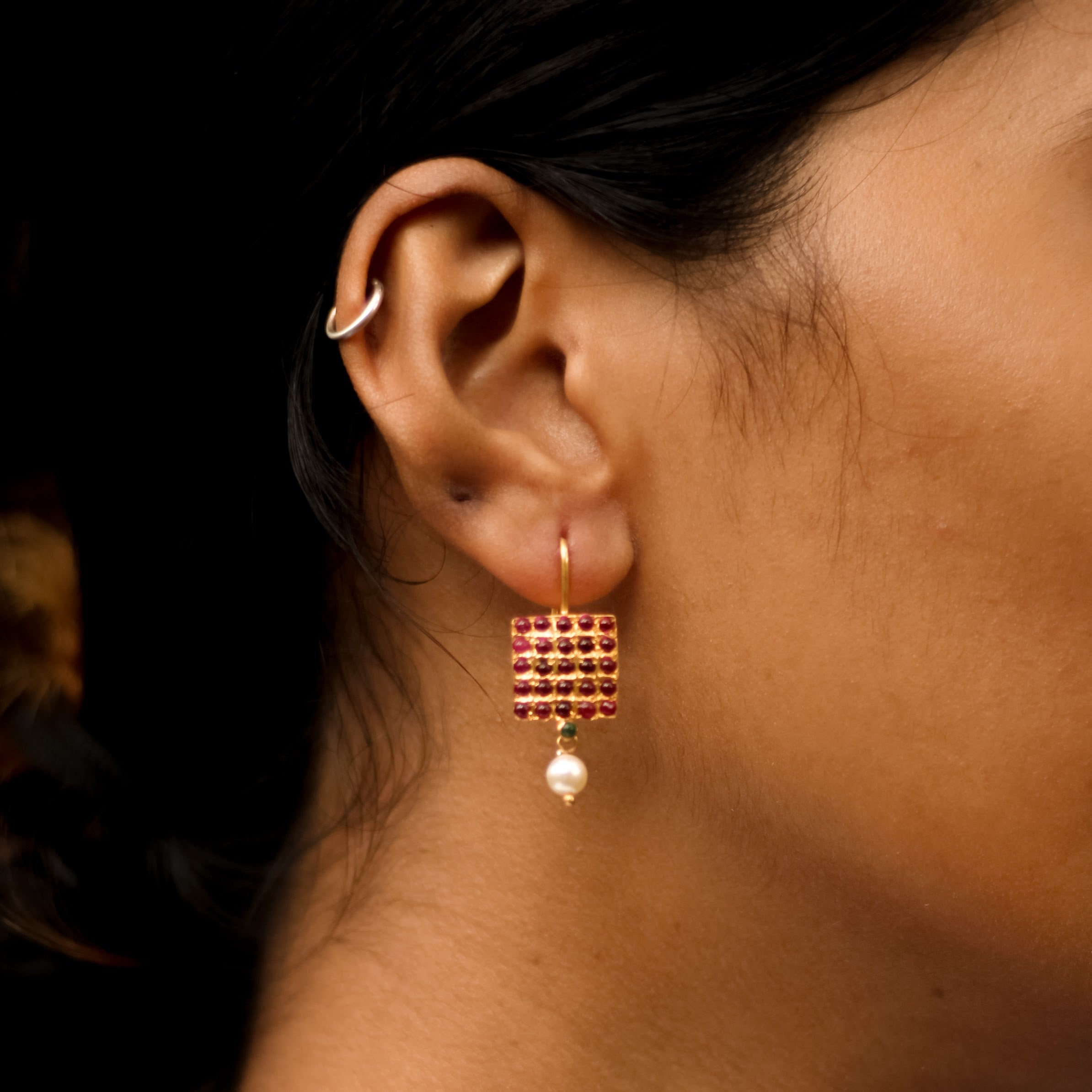Chettinad Square Earrings
