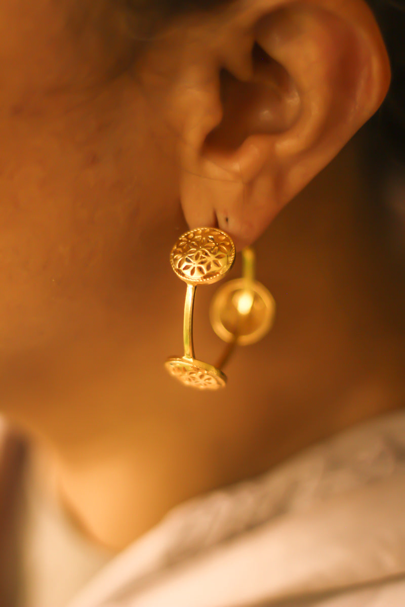Motif Hoops (Gold-Plated)