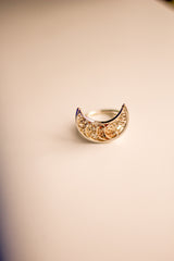 Filigree Crescent Ring (Silver)