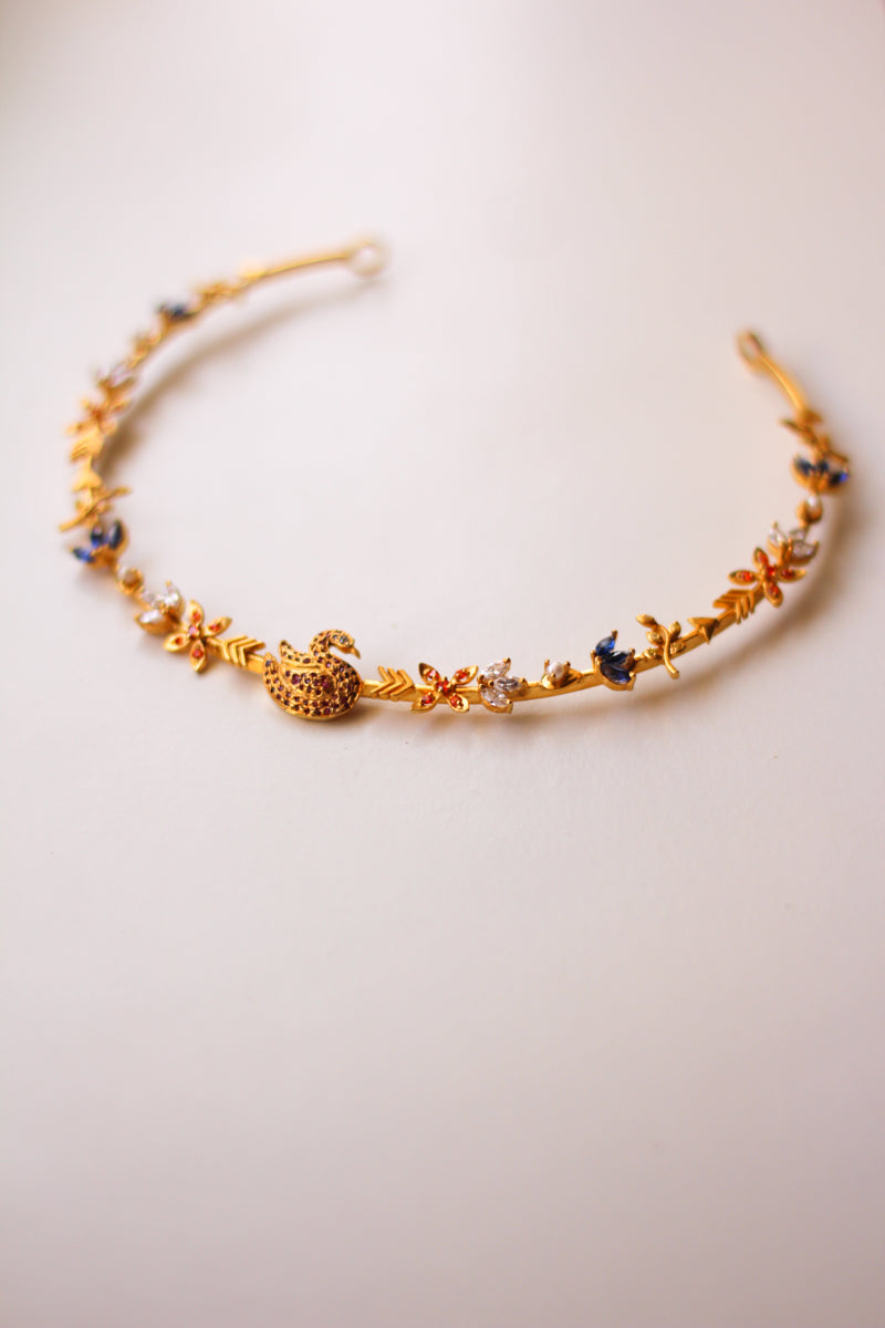 Hamsa In Kamadeva's Garden Choker (Gold-plated)