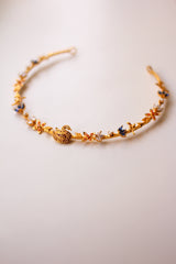 Hamsa In Kamadeva's Garden Choker (Gold-plated)
