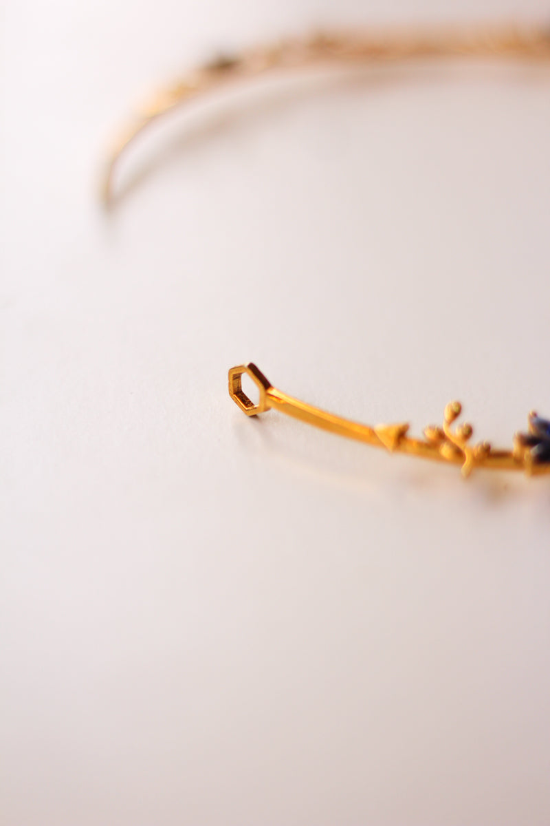 Hamsa Duet In Kamadeva's Garden Choker (Gold-plated)