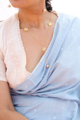 Floral Trio Necklace (Gold-Plated)