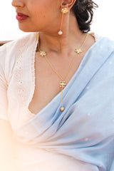 Floral Trio Necklace (Gold-Plated)