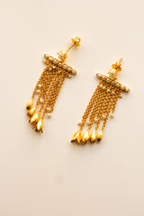 Jasmine Chandelier Waterfall Earrings (Gold)