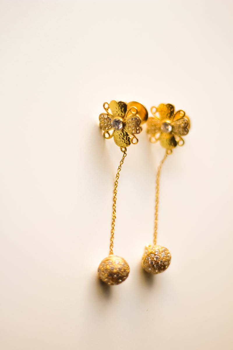 Gold Flower Earrings - Temu