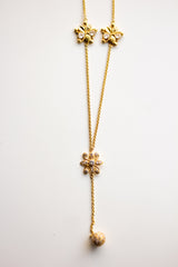 Floral Trio Necklace (Gold-Plated)