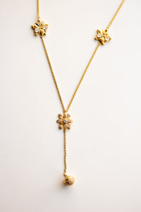Floral Trio Necklace (Gold-Plated)