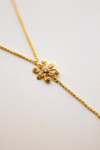 Floral Trio Necklace (Gold-Plated)
