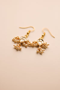 Tsuki Kundan Necklace With Earrings ( Gold )