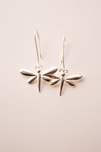 Dragonfly Hoops (Silver)