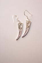 Load image into Gallery viewer, Filigree Spike Hoop Earrings (Silver)
