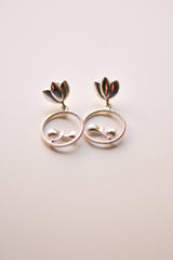 Growing Lotus Stud Earrings (Silver)