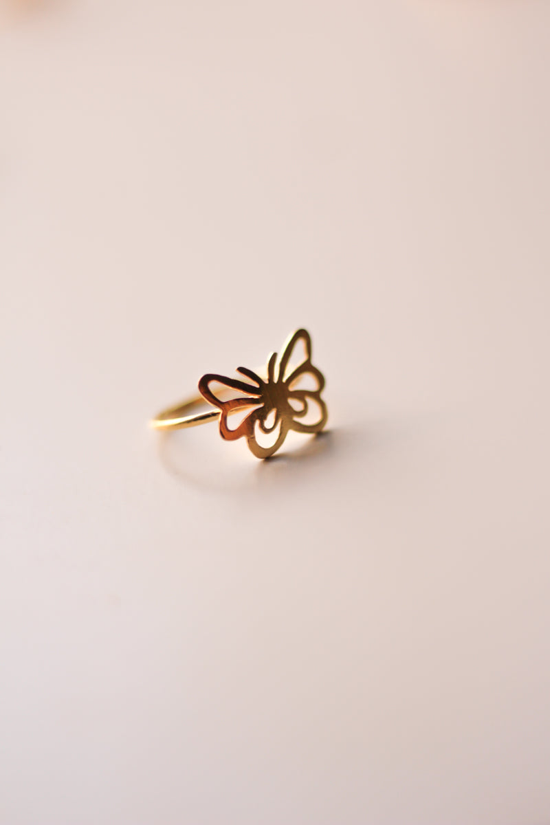 Butterfly Ring (Gold-Plated)