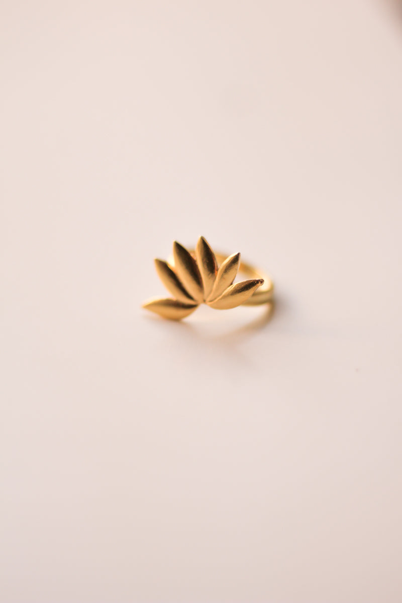 Lotus In Full Bloom Ring (Gold-Plated)
