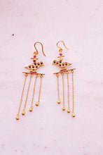Load image into Gallery viewer, Meenakshi Parrot Chandelier Earrings (Gold-plated)
