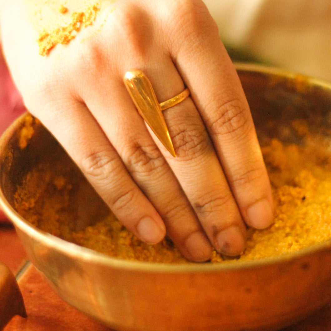 Flame Ring- Gold Plated (Big)