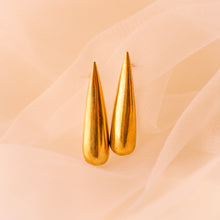 Load image into Gallery viewer, Flame Earrings- Gold plated (Big)

