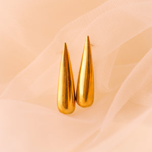 Flame Earrings- Gold plated (Big)
