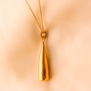 Flame Pendant- Gold plated (Big)