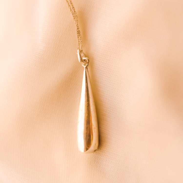 Flame Pendant- Silver (Big)