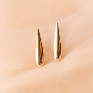 Flame Earrings- Silver (Big)