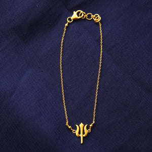 Trishul Bracelet (Gold-plated)