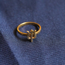 Load image into Gallery viewer, Trishul Ring (Gold-plated)

