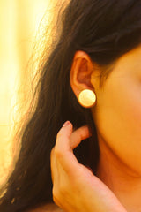 Dot Stud (Medium)- Gold Plated