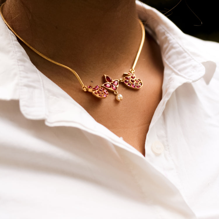 Saraswathi Lotus Choker