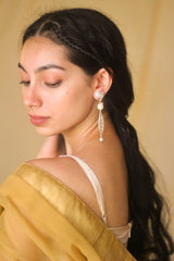 Leela Filigree Earrings- Silver